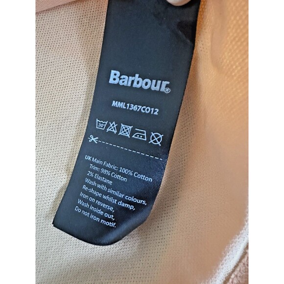 Barbour Men's Lightweight Sports Polo Shirt 100% Cotton Coral Sands Large - Picture 3 of 4